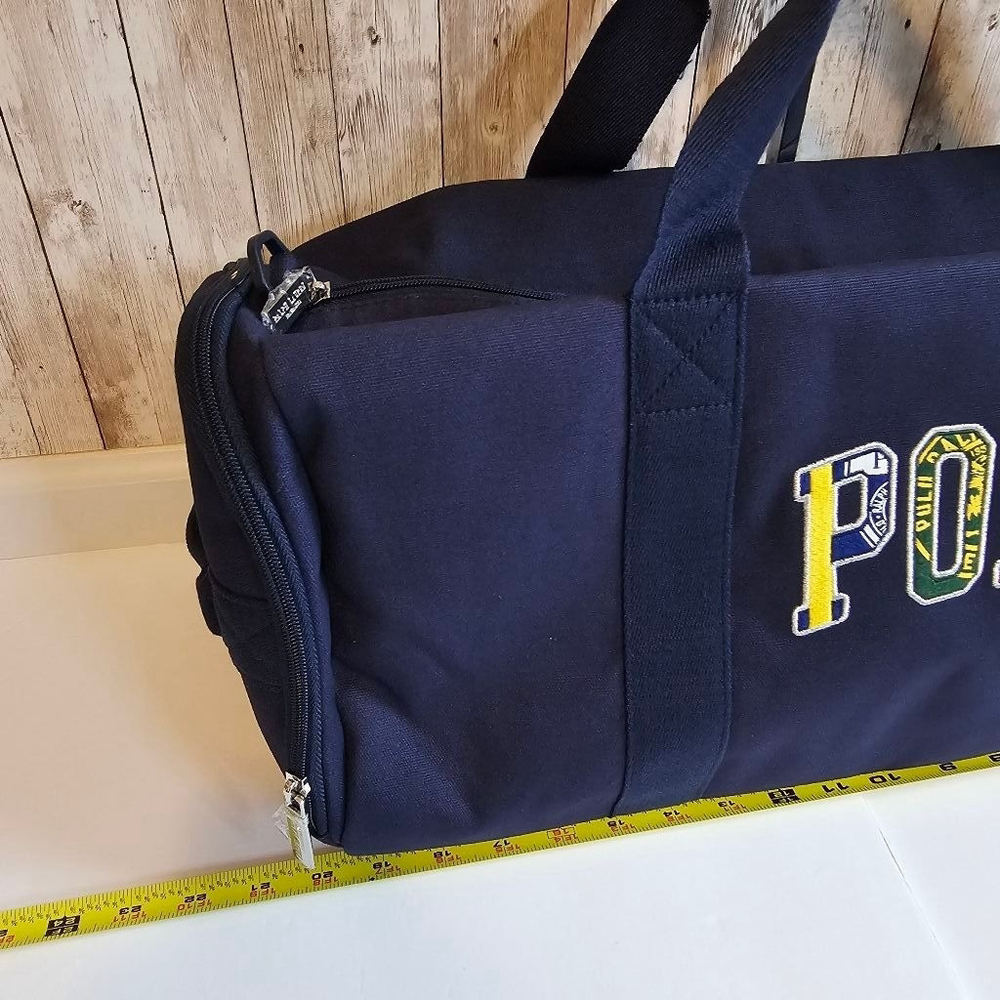 Unisex Polo Ralph Lauren Blue Duffel Travel Gym Weekender Bag NWOT - Picture 2 of 8